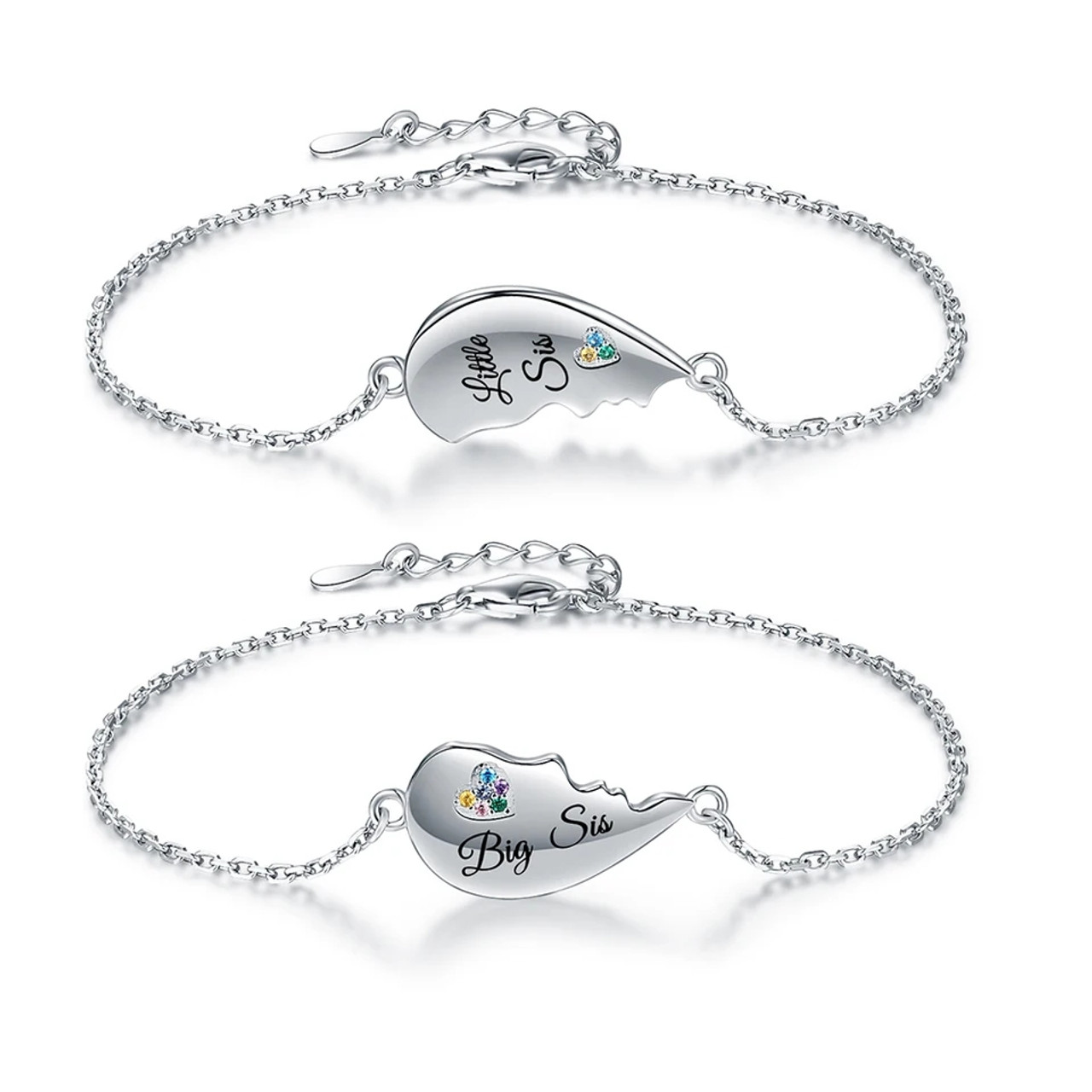 Fit Original Charms Bracelet 925 Silver Love Heart Sister Auntie Grandma  Niece Bead For Making Women